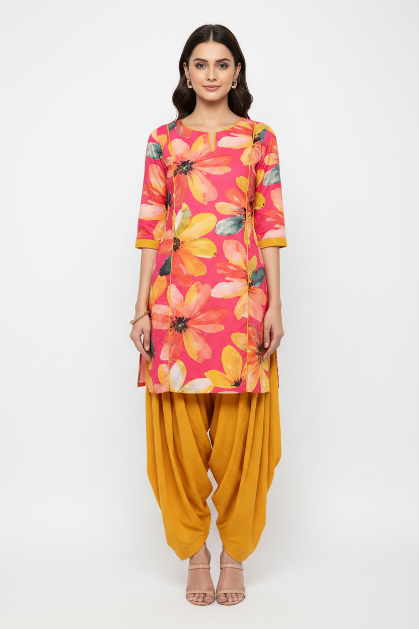 Imported 100%cotton top and bottom set