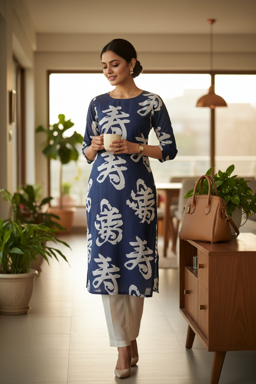 Imported 100%cotton top and bottom set