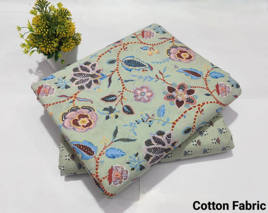 Designer hand block print Cotton top and bottom set