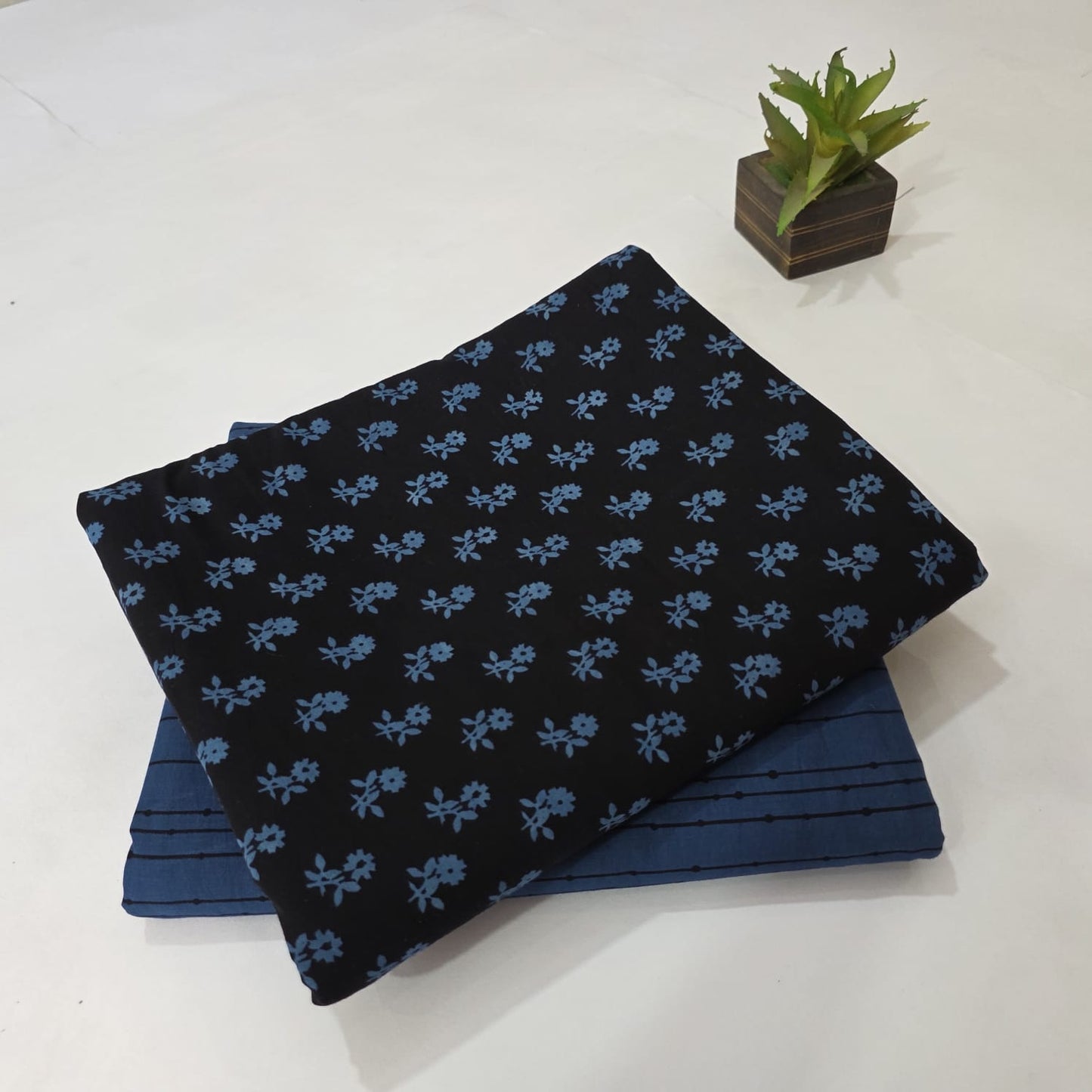 Designer hand block print Cotton top and bottom set