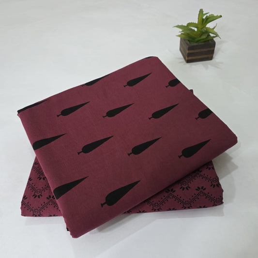 Designer hand block print Cotton top and bottom set
