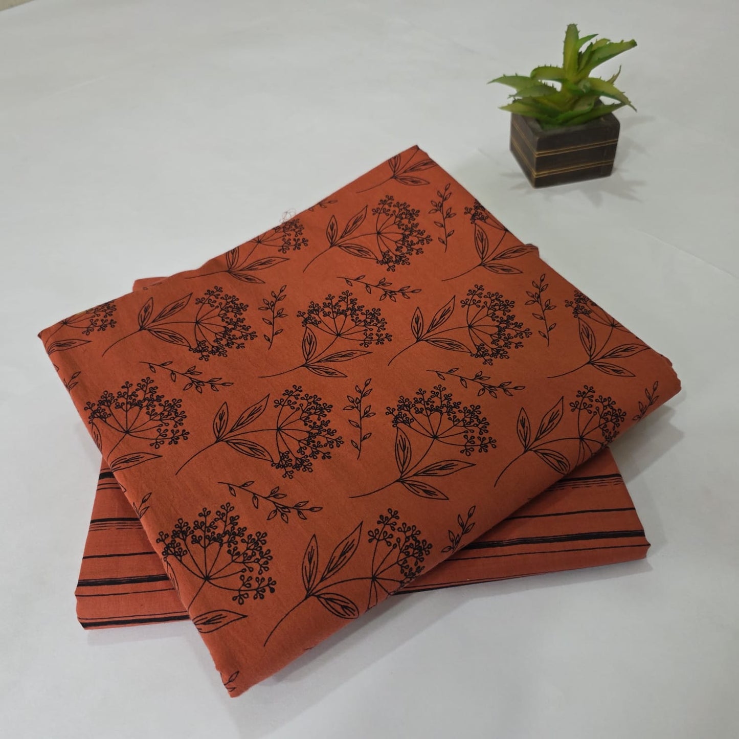 Designer hand block print Cotton top and bottom set