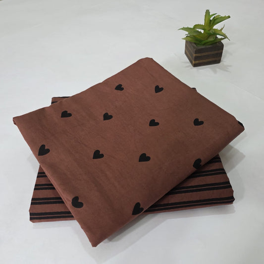 Designer hand block print Cotton top and bottom set