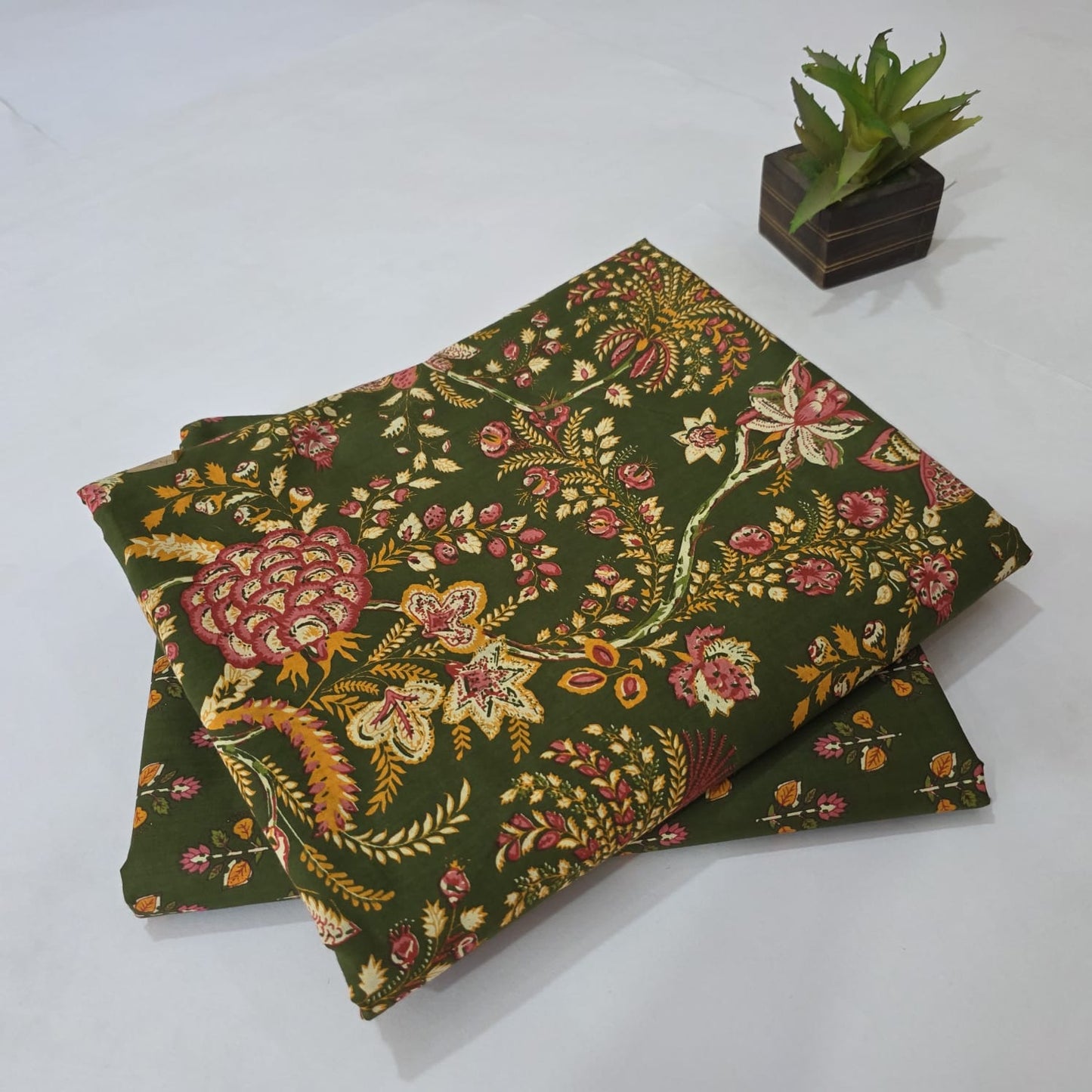 Designer hand block print Cotton top and bottom set