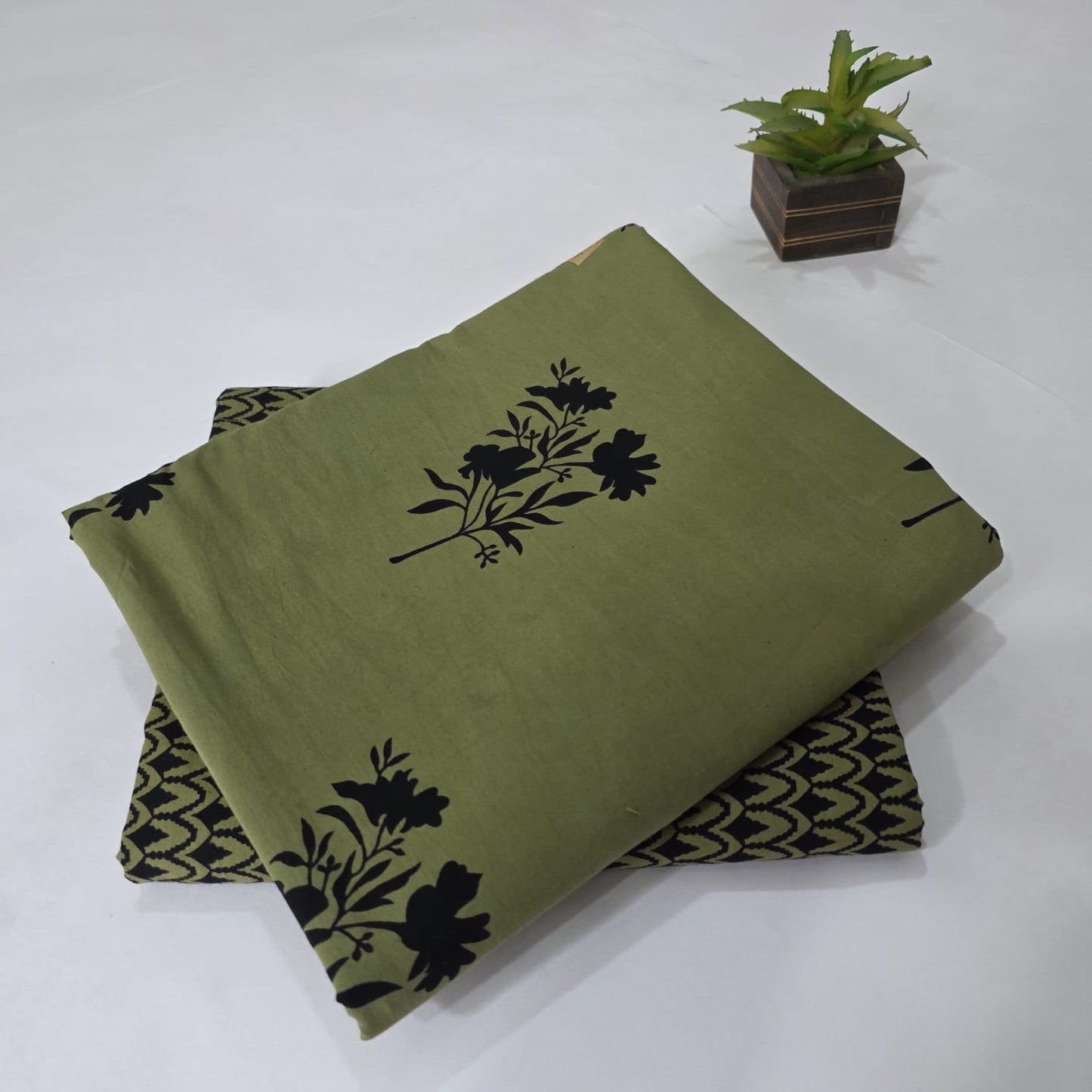 Designer hand block print Cotton top and bottom set