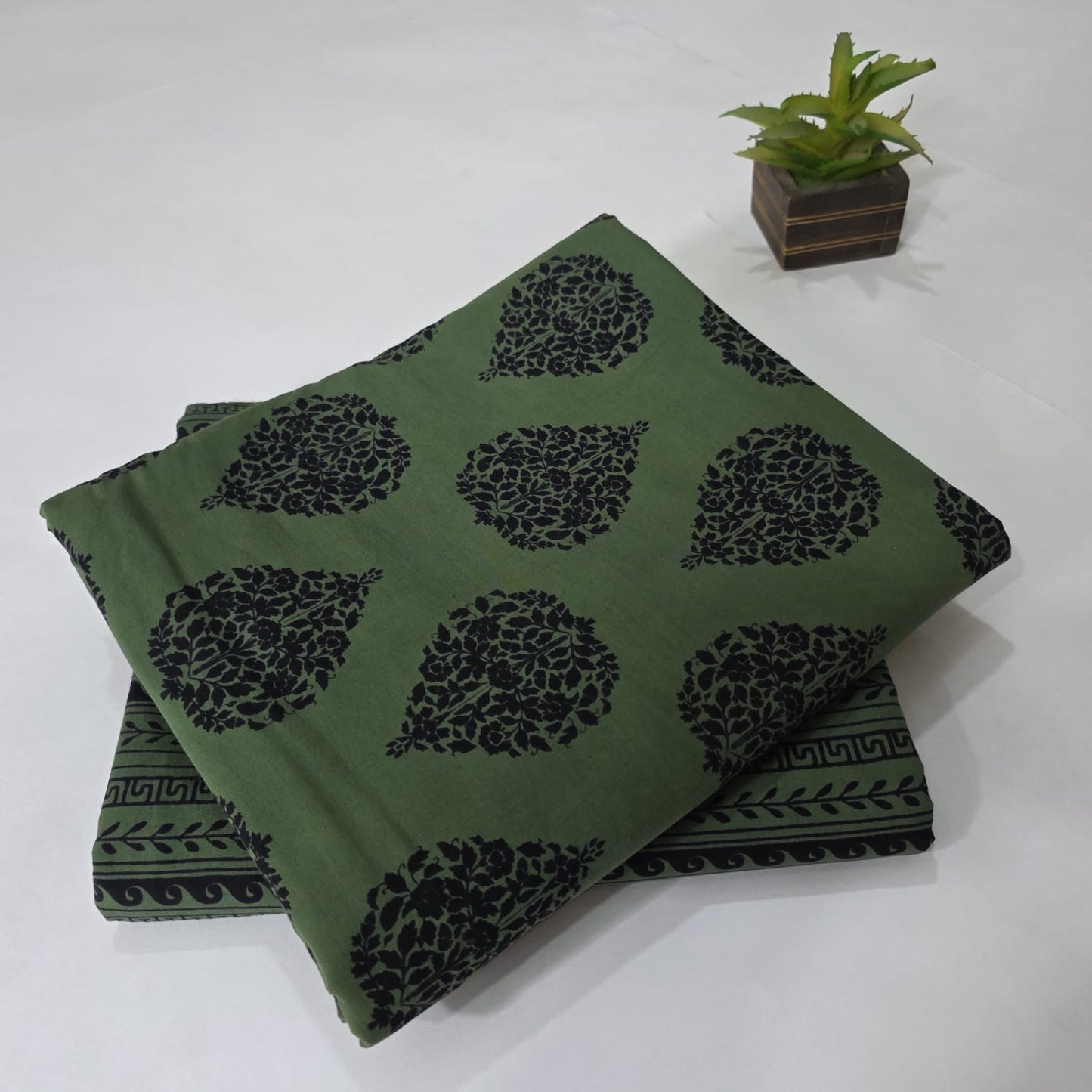 Designer hand block print Cotton top and bottom set