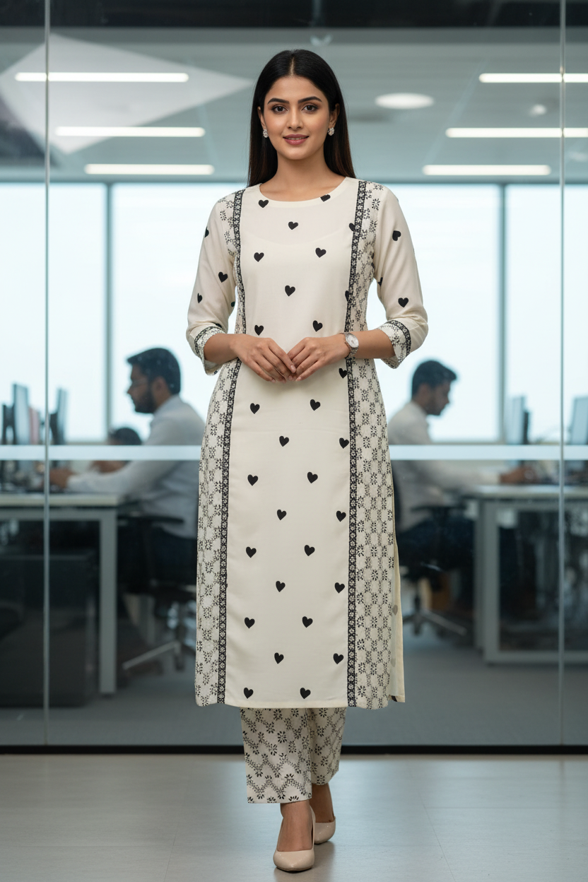 Designer hand block print Cotton top and bottom set