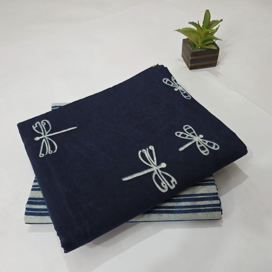 Designer hand block print Cotton top and bottom set