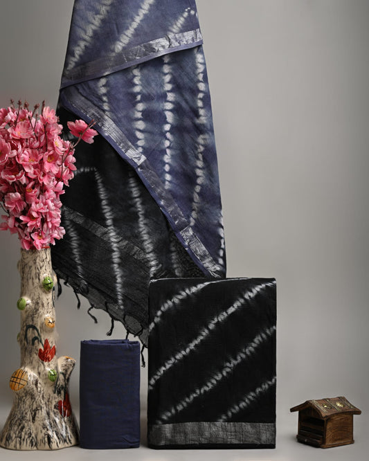 Designer Hand Block Print Pure Cotton Material With Kota Doria Dupatta